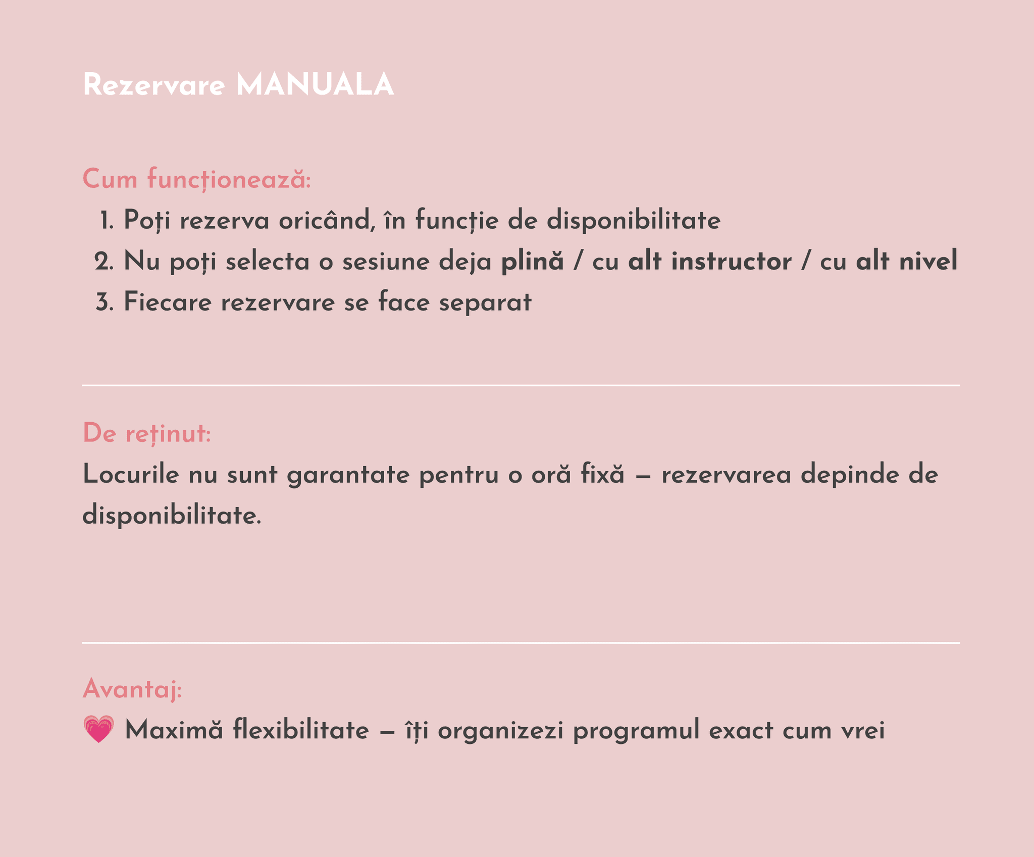 Tipuri de rezervări - manual vs automat